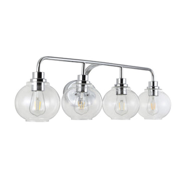 Sandrine Iron/Seeded Glass Cottage Rustic LED Vanity Light